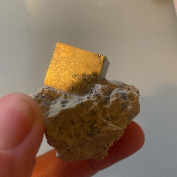 🌟 Naturally Occurring Pyrite Cube Specimen on Matrix - Rare! - Picture 6 of 8